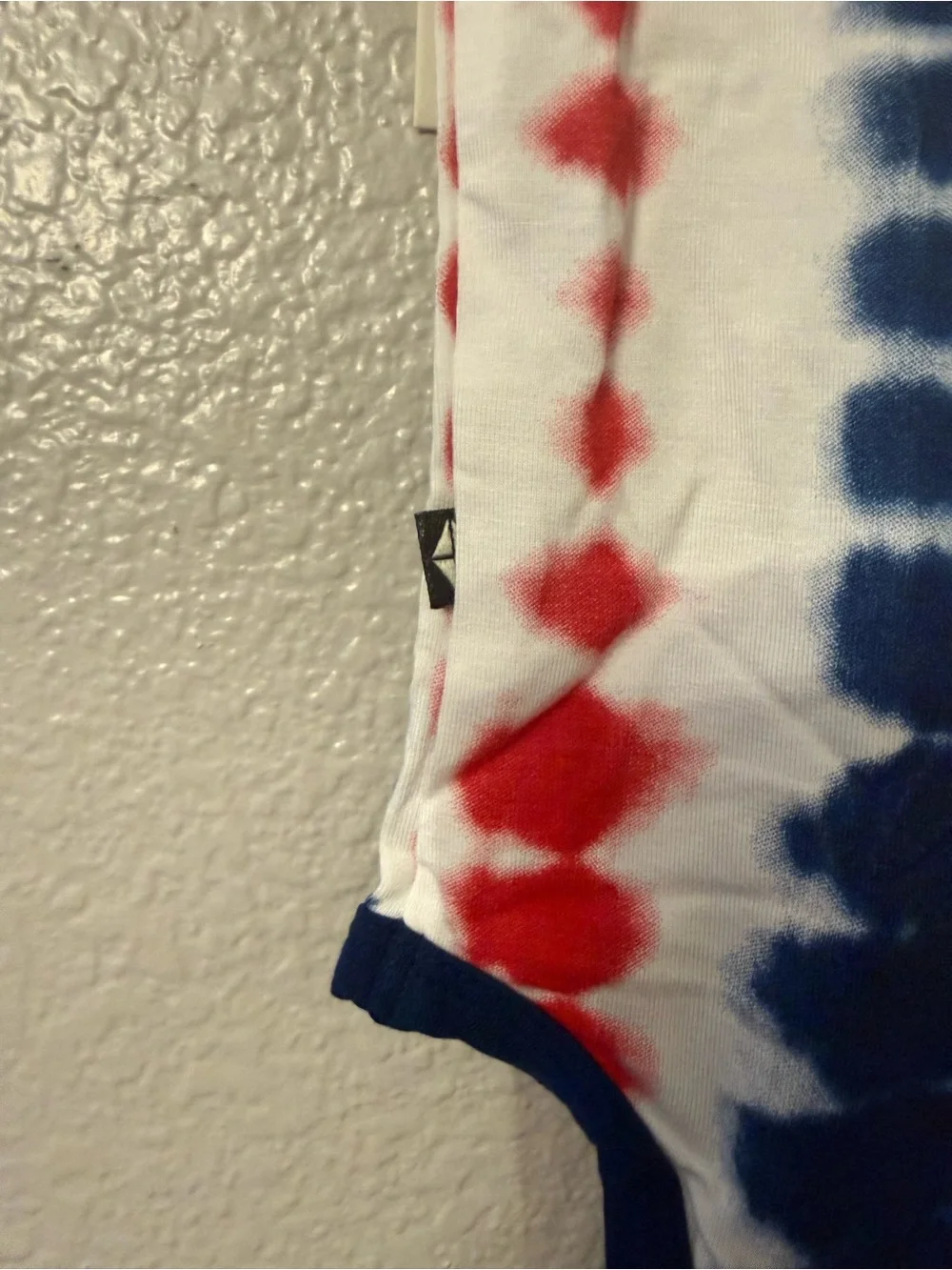 Kyte BABY Red, White & Navy Tie-Dye Short Sleeve One-Piece